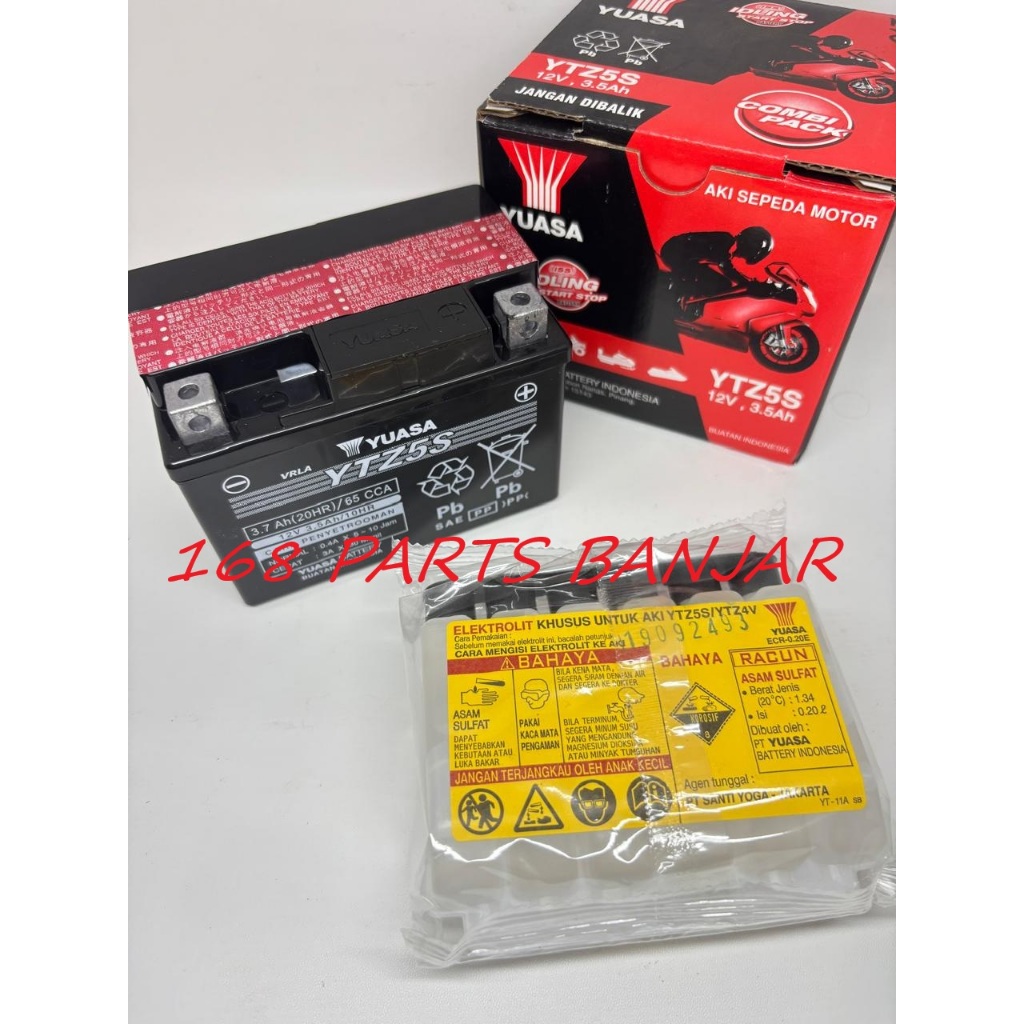 Yuasa Aki YTZ5S Honda Karisma, Beat, Vario, Scoopy, Revo, Supra, Mio, Vixion, Jupiter, Karisma, Jupi