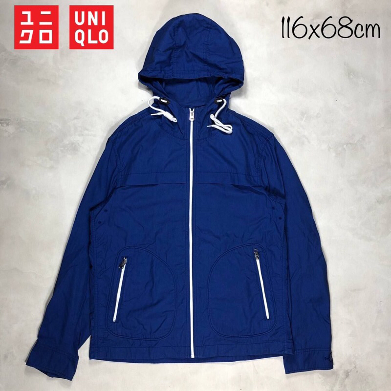 Jaket Uniqlo Canvas Second Biru