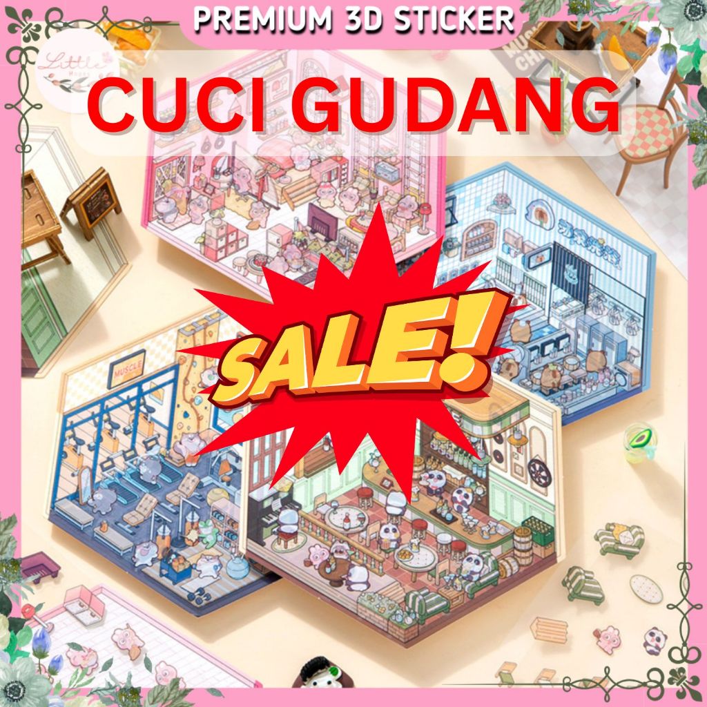 

SALE STICKER 3D Premium Satisfying Decoration Landscaping Creative Viral Korea
