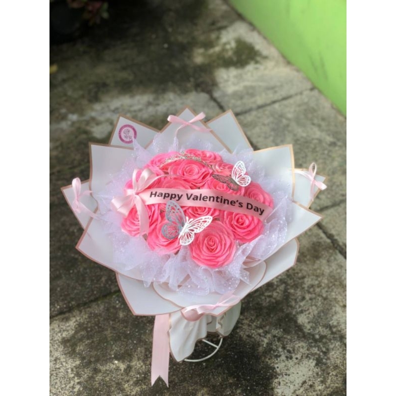 

10 TANGKAI BUKET PITA SATIN / ROUND BOUQUET PITA SATIN/PITA SATIN BUKET