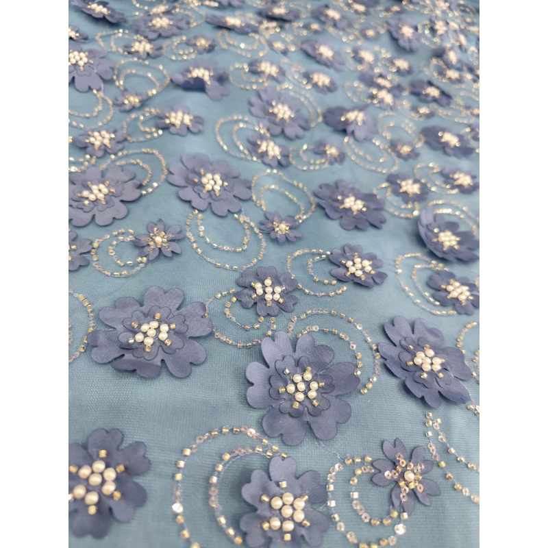 Tulle Crystal Lace Ribbon Tille 3D Tille Bunga 3D