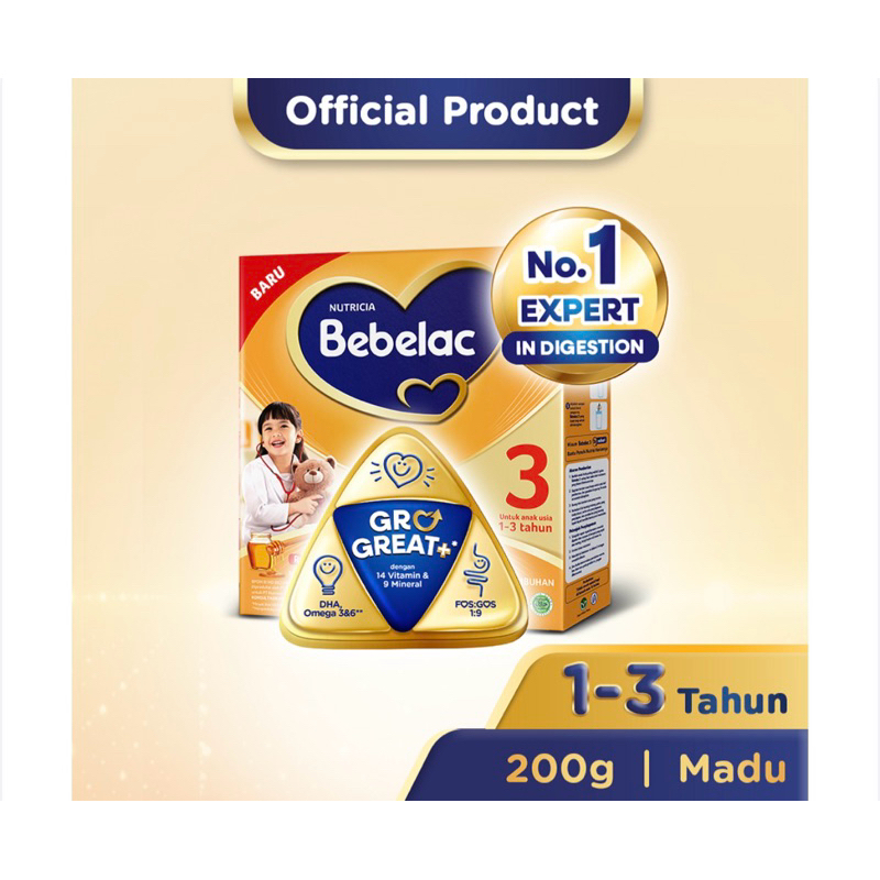 

Bebelac 3 Susu Pertumbuhan Fos dan Gos Madu