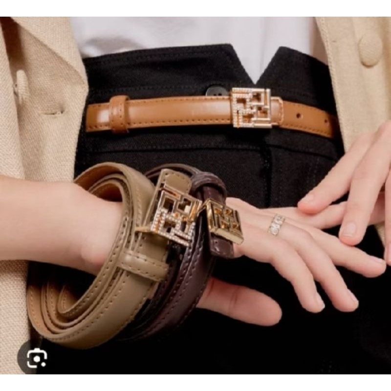 PRIVE BELT IVAN GUNAWAN FASHION ORIGINAL IKAT PINGGANG DAZZLING CRYSTAL CAMEL,PRODUKSI JUGA COLOUR T