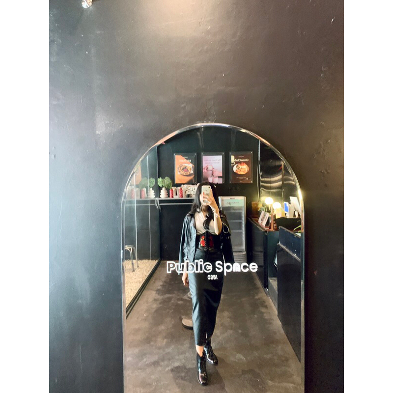 preloved rok span kulit warna hitam