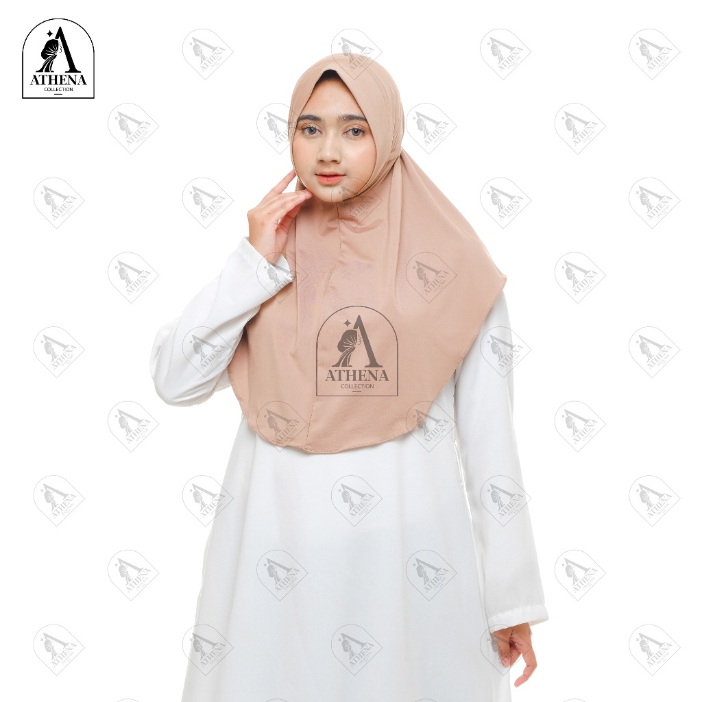 Jilbab Bergo Maryam Instan Soft Pet Antem Jersey Spandek Premium Ukuran M