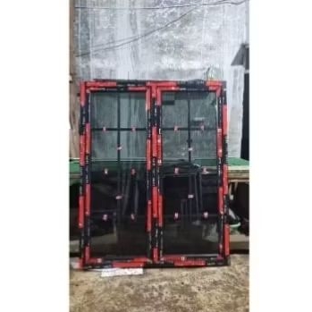 kusen jendela aluminium double jungkit ornamen