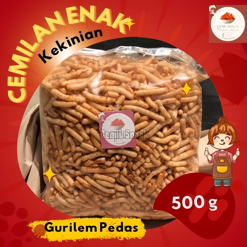 

KERUPUK GURILEM PEDAS 500g KERUPUK CUCU ECO ENAK GURIH KERUPUK GURILEM PEDAS GURIH