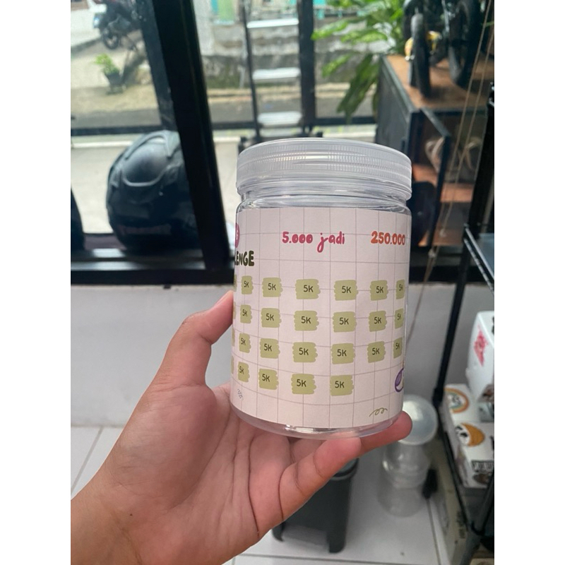 

6 Lembar Stiker Untuk Toples Target Menabung