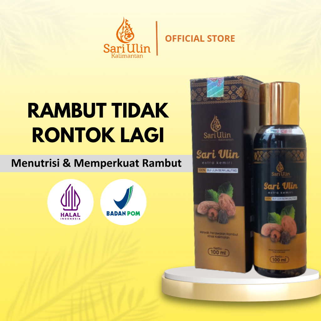 Hair Oil Rambut Rontok Kering Penumbuh Botak Sari Ulin