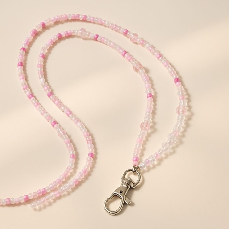 

[Nas’Beads Official] Lanyard Manik-Manik Handmade – Gantungan ID Card Unik & Estetik