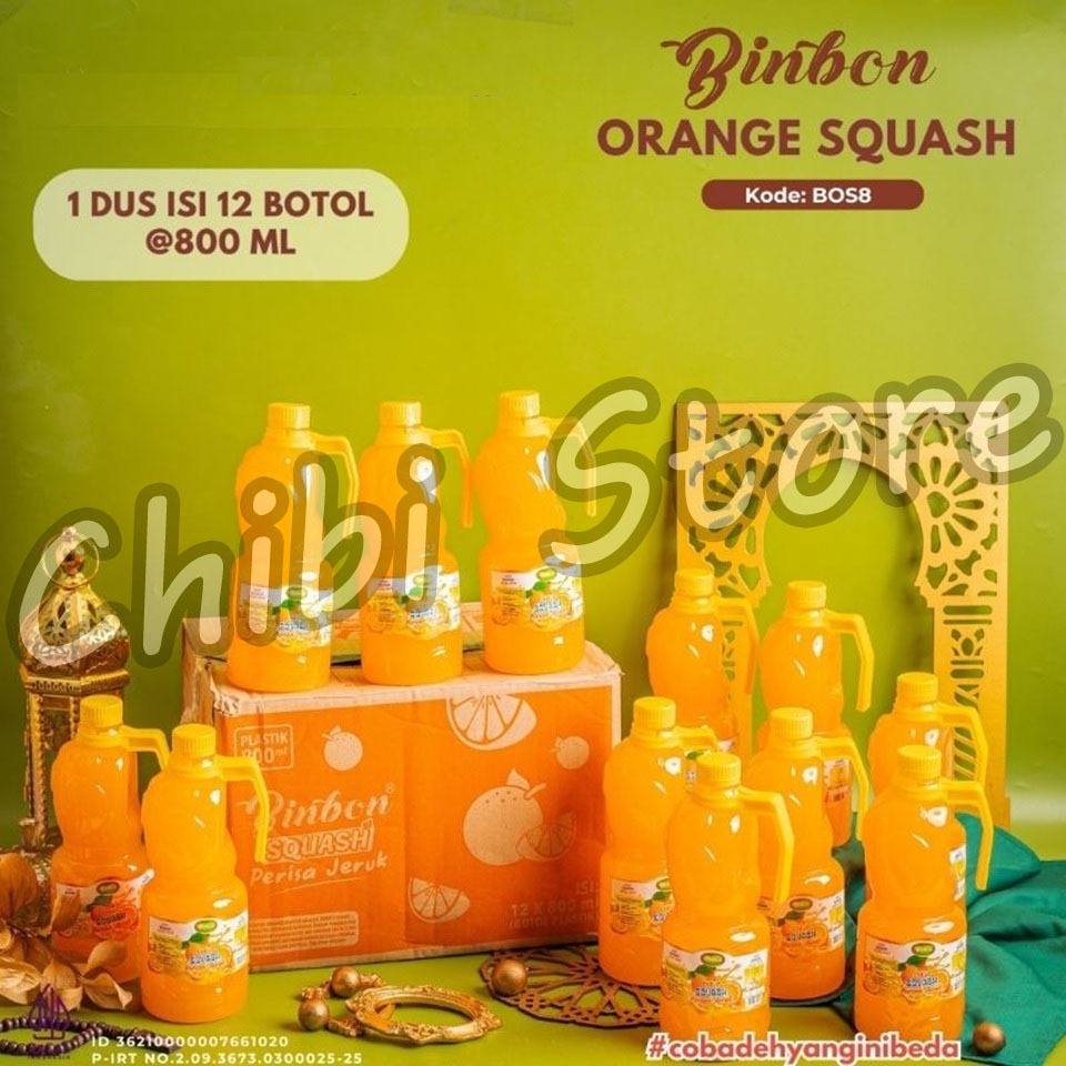 

[PER BOTOL] Binbon Squash Perisa Orange - Binbon Orange Squash - Binbon Syrup Orange - Sirup Lebaran Binbon - Sirup rasa Jeruk 800ml