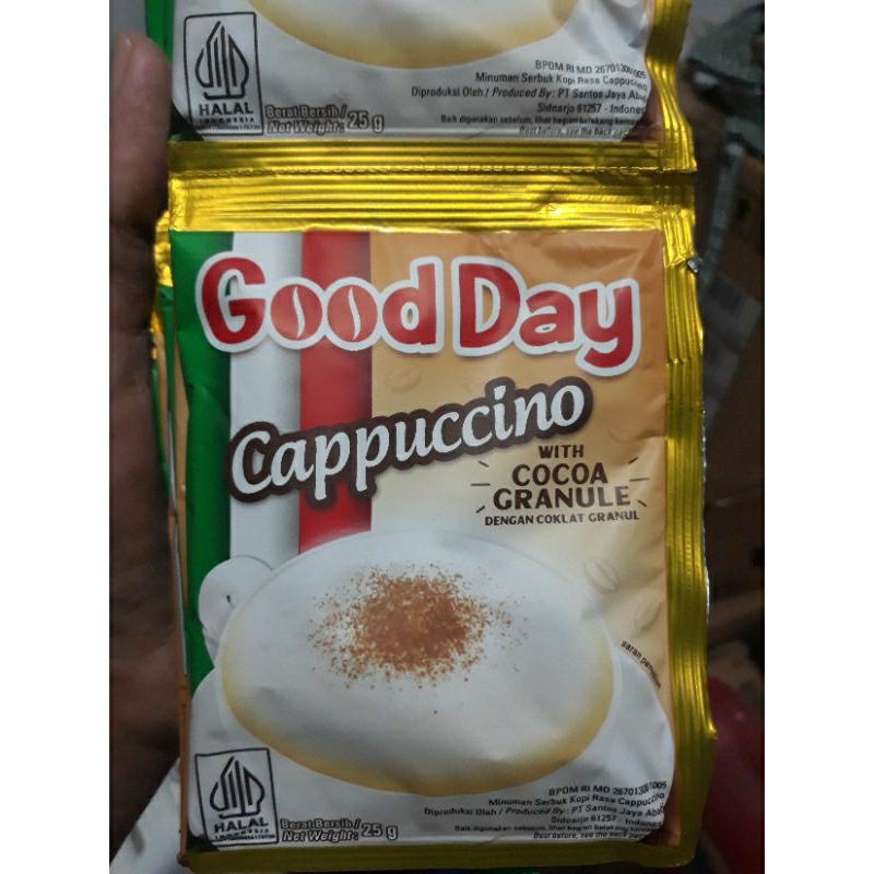 

Good Day Cappuccino Rentengan Isi 10 Sachet