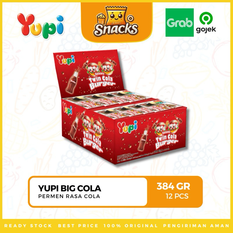 

Lav.Snacks︱Yupi Permen Big Cola Twin 384GR - 1 BOX