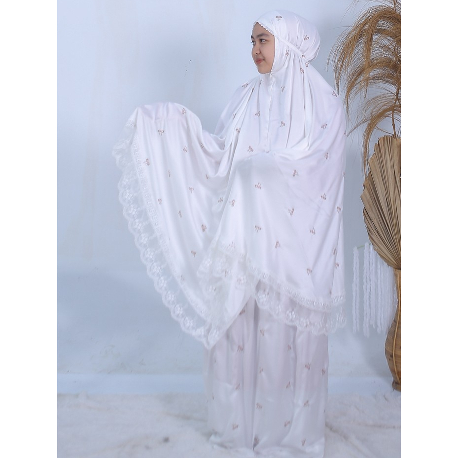 ELQA Mukena Armani Silk Bordir Pita