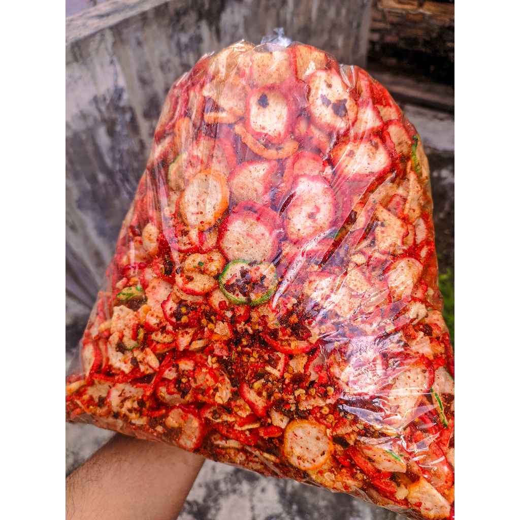 

Kerupuk seblak 1kg pedas nampol camilan sehari-hari