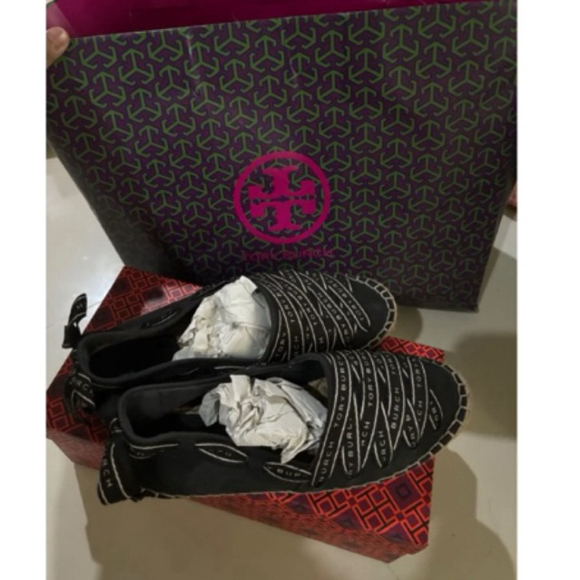 tory burch bowknot ribbon espadrilles shoes