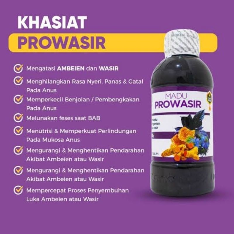 

Madu prowasir 280gr - Membantu atasi Ambeien dan Wasir