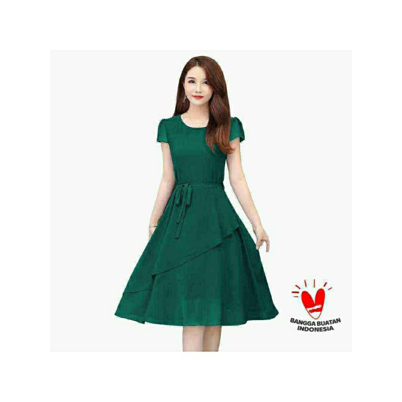 DRESS PENDEK PITA Dress Wanita Polos