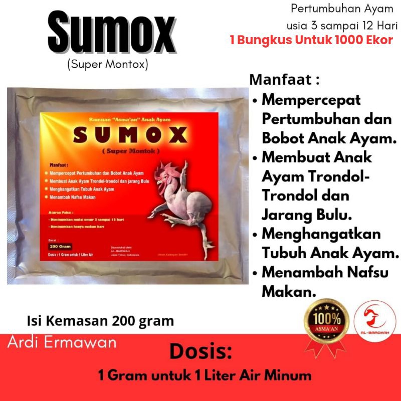 Sumox - Penambah Nafsu Makan-Vitamin Pertumbuhan-Vitamin Ayam