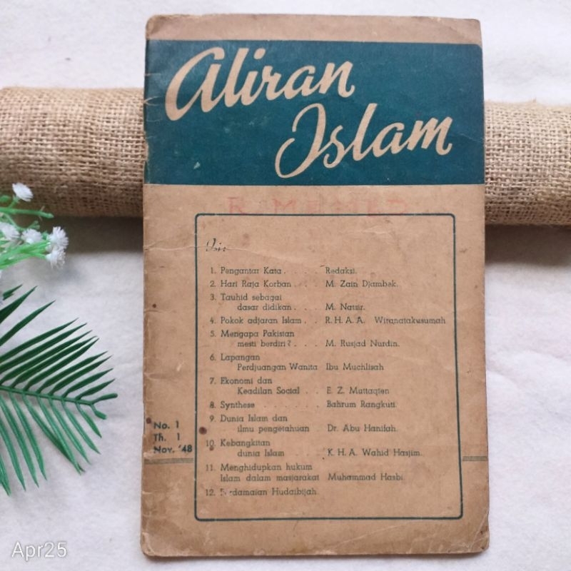 Original | Aliran Islam No. 1 Tahun 1 Nov 1948 [Nomor Perdana], redaksi Isa Anshary