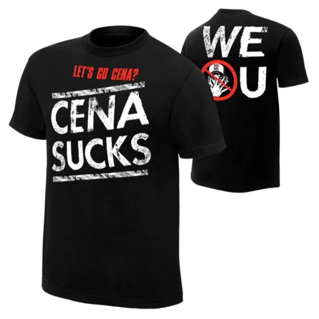 WW210 CineTees Kaos T shirt WWE Anti John Cena Let's Go Cena? Cena Sucks Premium T shirt