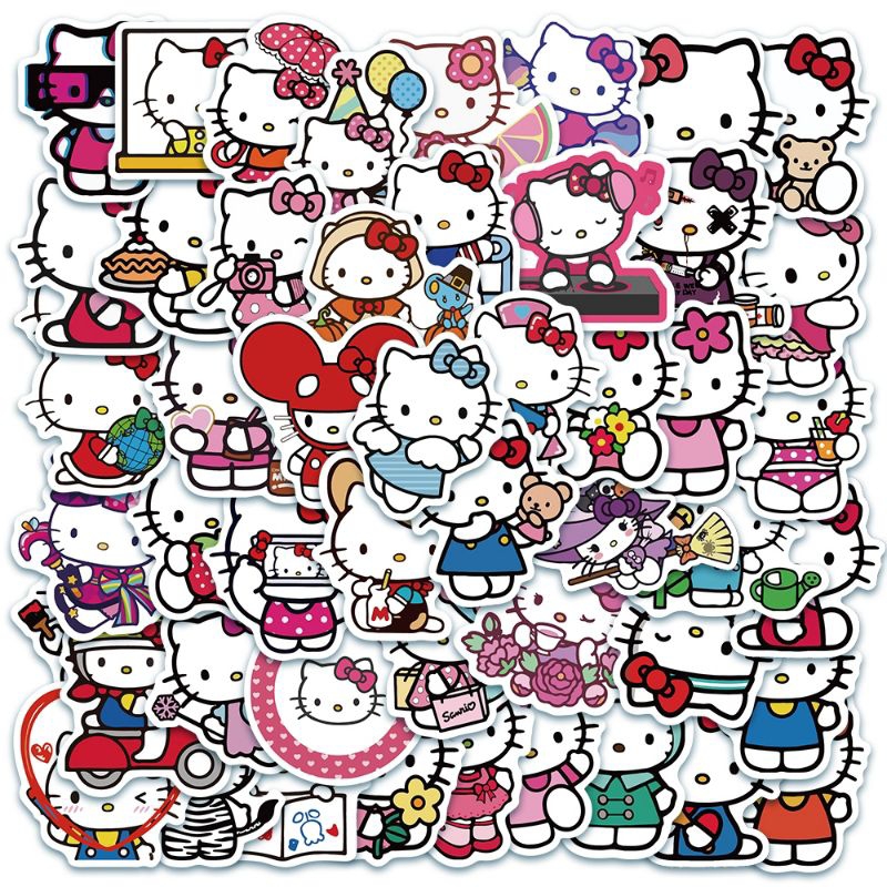 

50 pcs Stiker Sticker Tempelan Hello Kitty Sanrio