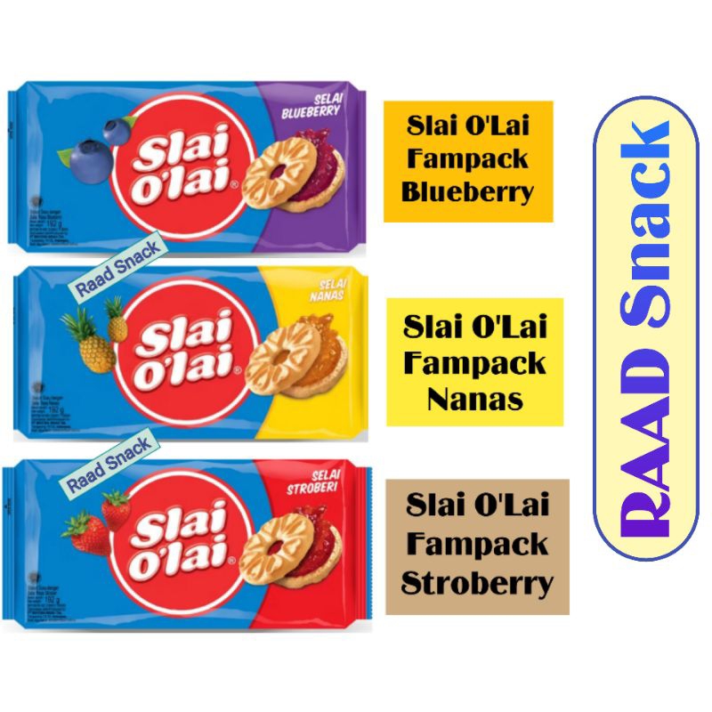 

Roma Slai O'lai | Slai olai Biskuit dengan selai kemasan ( Fampack)