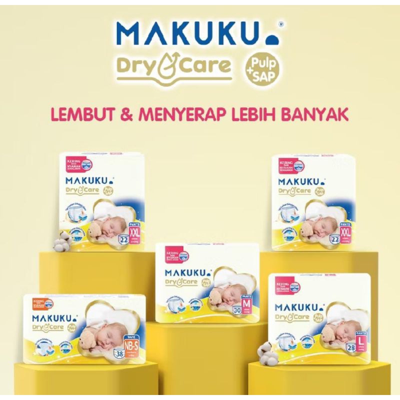 MAKUKU SAP Diapers Dry Care popok celana pempers anak NB-S / M / L / XL / XXL