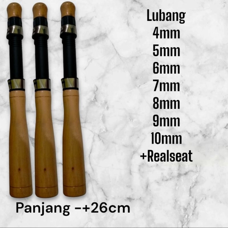 GAGANG JORAN WADER KAYU POLOS +REELSEAT model sedang