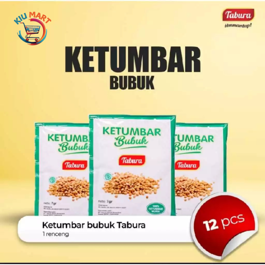 

Tabura ketumbar bubuk 7gr rencengan isi 12 sachet