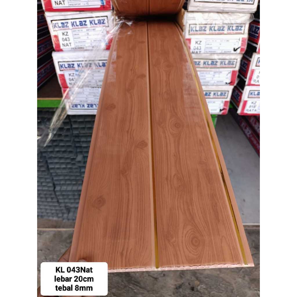 Plafon Pvc Motif Coklat Serat Kayu