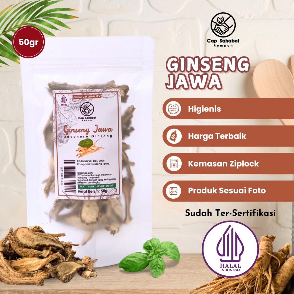 

50gr Ginseng Jawa / Javanese Ginseng / Rempah / JSR 100% PREMIUM QUALITY