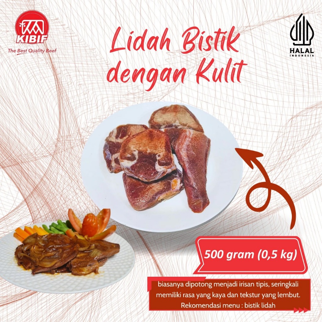 

Lidah bistik Kulit 500gr