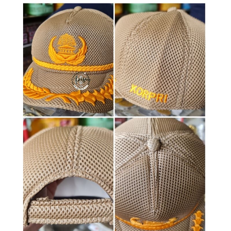 

‼️hitam terbatas‼️ Topi ASN/PNS KORPRI Khaki, Hitam, dan Navy Premium Mesh - Eksklusif