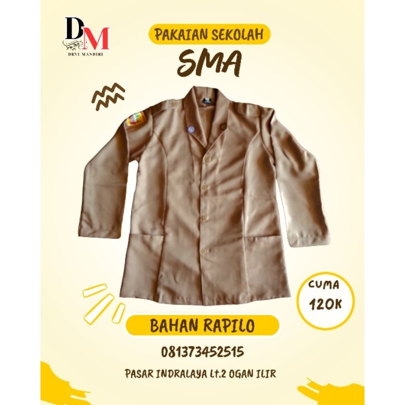 Seragan Sekolah BAJU PRAMUKA Cewek RAPILO SMA