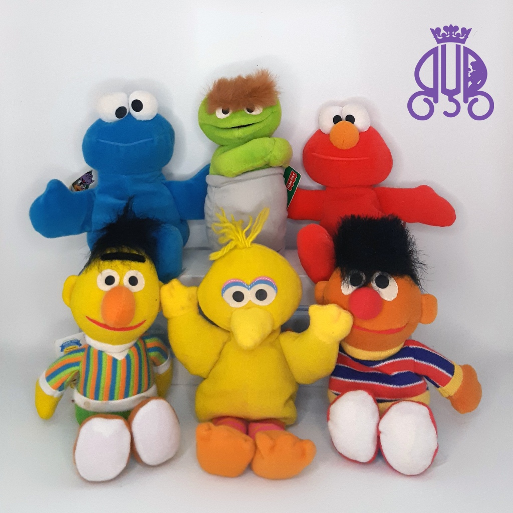 Boneka karakter Sesame Street | Elmo | Cookie monster | Oscar | Big Bird | Ernie | Bert