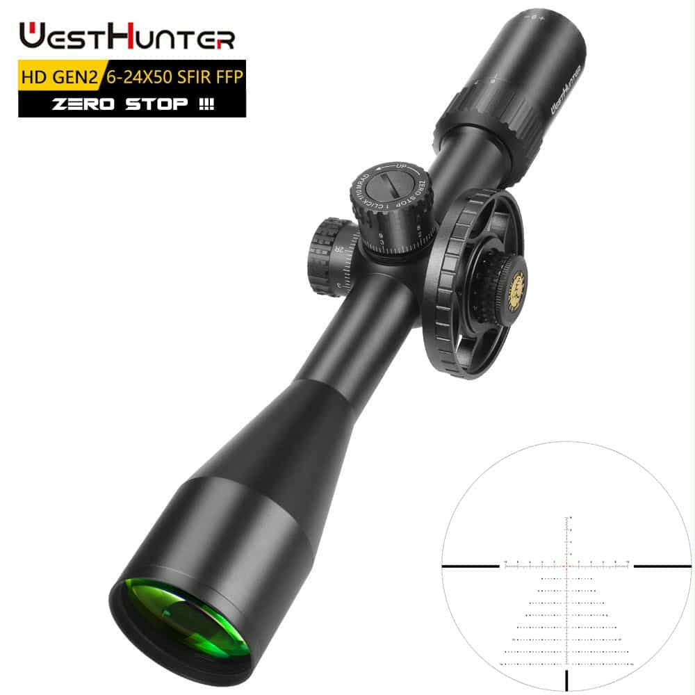 TELESKOP WESTHUNTER HD 6-24x50 SFIR FFP ZERO STOP