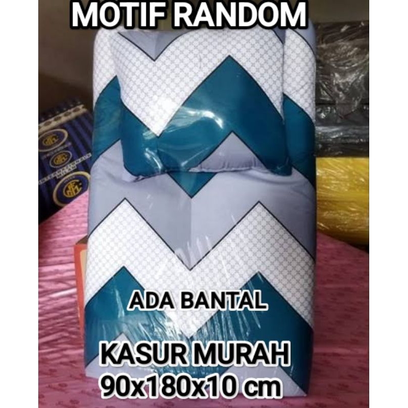 KASUR DENGAN BANTAL MURAH 90x180x6 cm / KASUR LIPAT + BANTAL MURAH / KASUR BUSA MURAH DENGAN BANTAL 