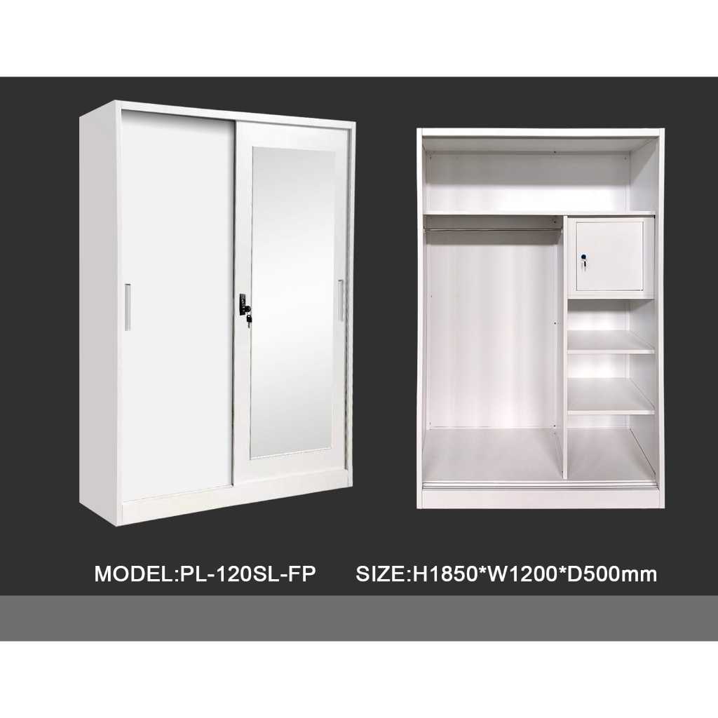 Lemari Pakaian Besi Sliding 120 Lemari Baju Lemari Pakaian Lemari Besi