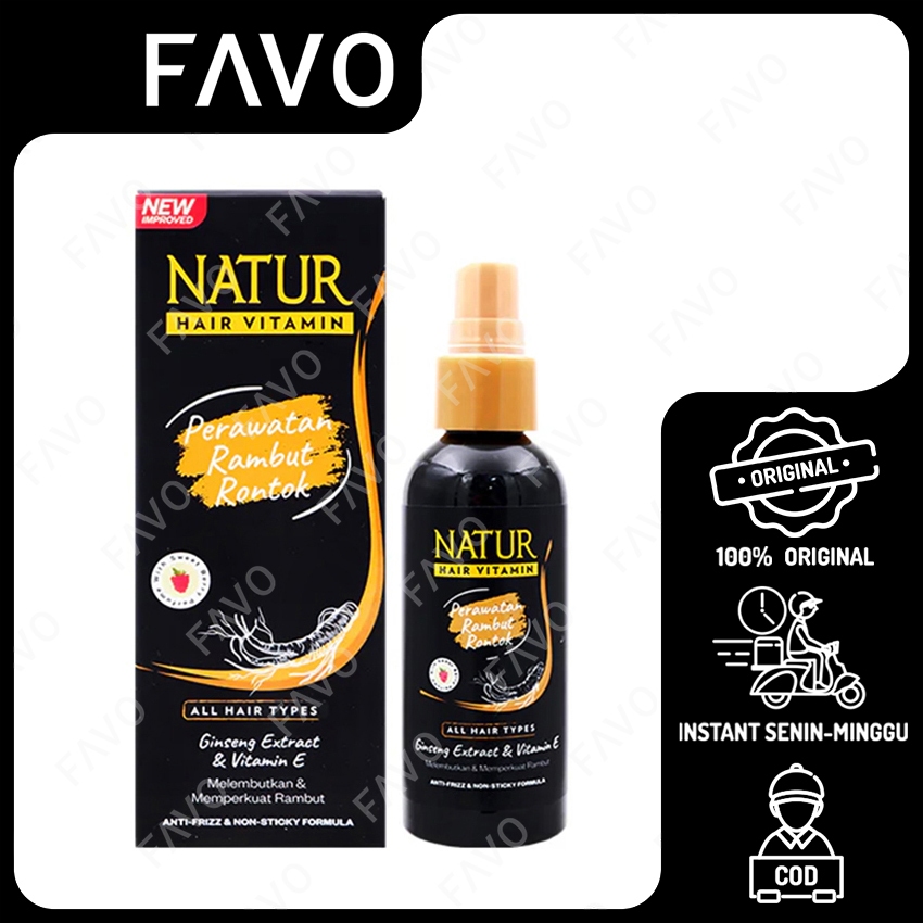 Vitamin Rambut - Natur Hair Vitamin Ginseng Extract - 80 mL