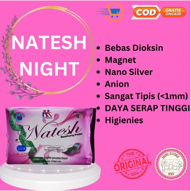 Natesh Pembalut Natesh Night Original KK Indonesia