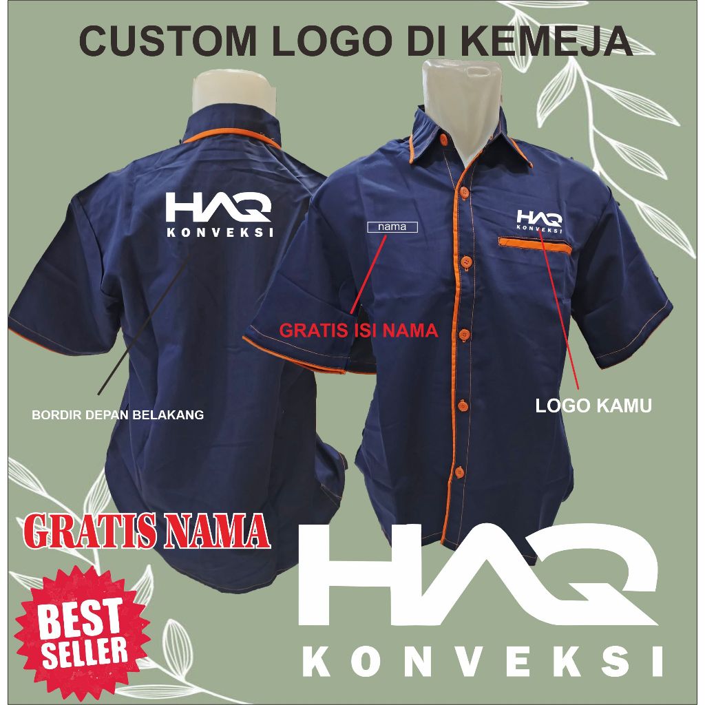 CUSTOM KEMEJA BORDIR LOGO SUKA SUKA