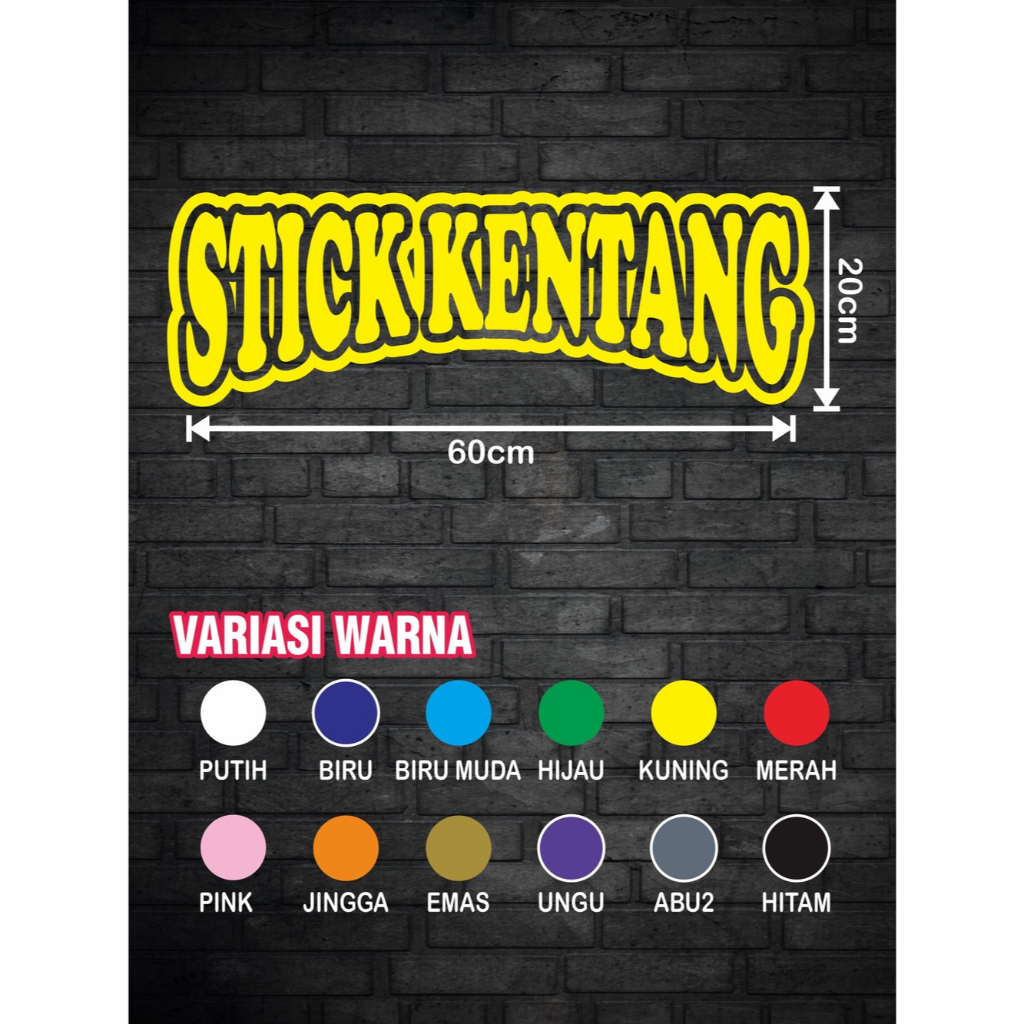 

Sticker Custome Stick Kentang