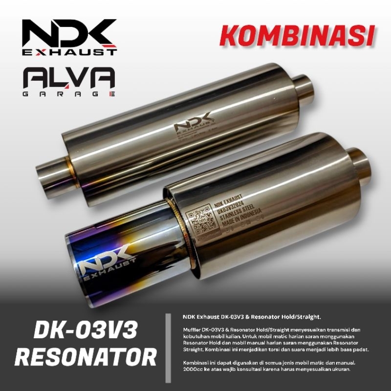 Knalpot Mobil Semua Jenis Mobil Knalpot NDK DK03V3 Dan Resonator Manual Matic Harian merk NDK EXHAUS