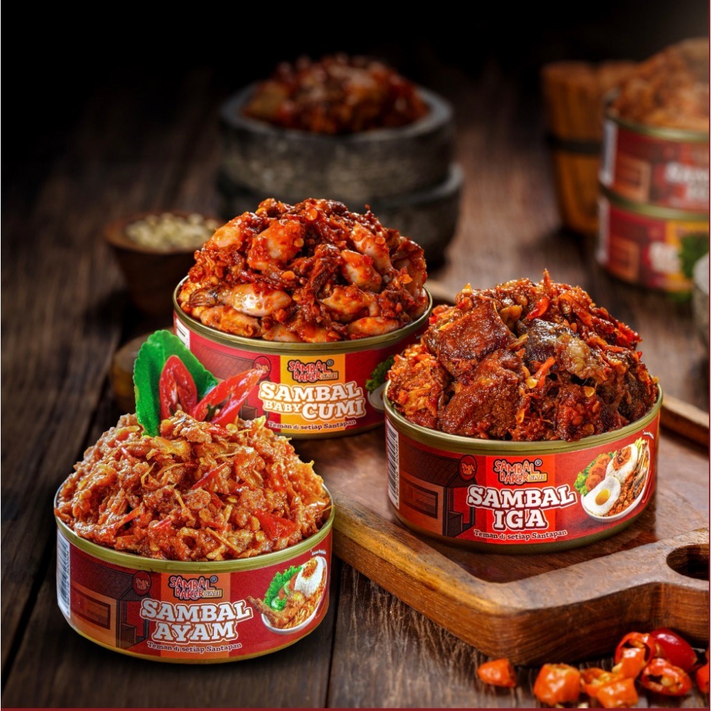 

Sambal Bakar Saji 140gr / Sambal Iga / Sambal Baby Cumi / Sambal Cumi / Sambal Ayam / Sambal Bakar Indonesia