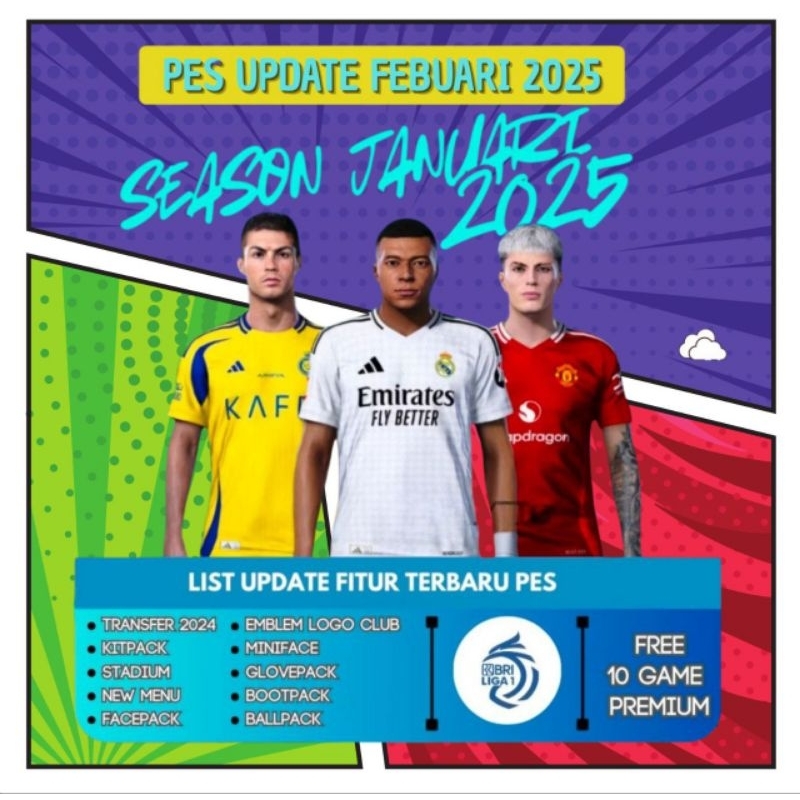 PES 13 UPDATE FEBUARI 2025 - PRO EVOLLUTION SOCCER 2013  - GAME WINDOWS ORIGINAL - BELI 2 GRATIS 1 -