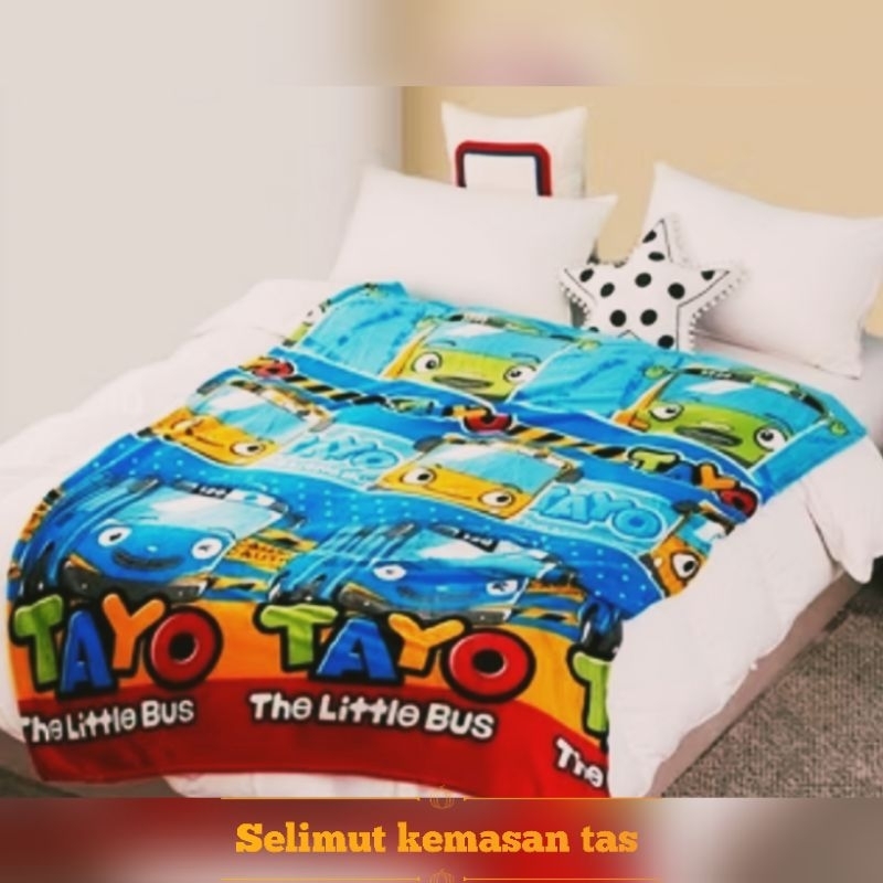 SELIMUT KARAKTER TAYO SELIMUT DEWASA SELIMUT TEBAL SELIMUT MURAH