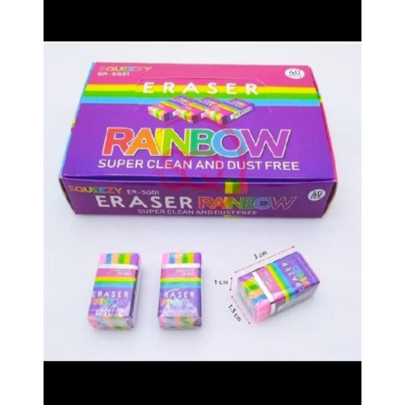 

SS-(1pc)Penghapus Pensil Rainbow Squeezy