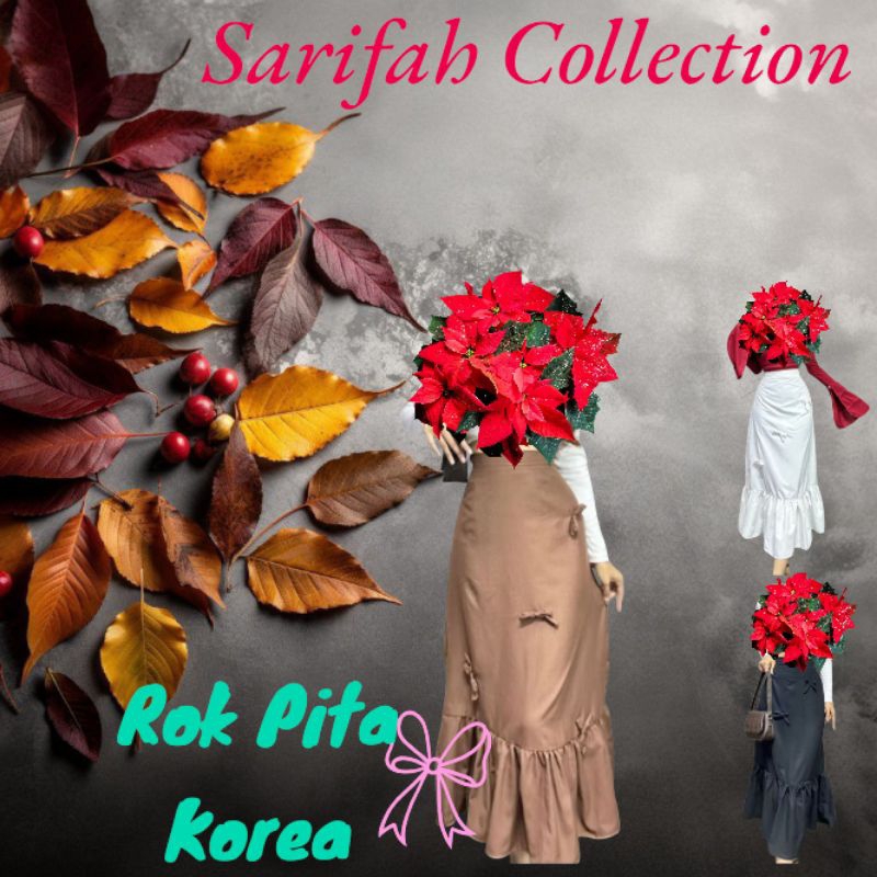 Rok pita lucu korea/rok korea modern/rok cantik pita/rok wanita