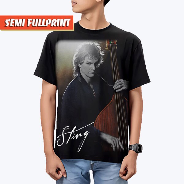 KAOS STING SEMI FULLPRINT | BAJU BAND BOOTLEG ROCK UNISEX | THE POLICE SOLOIST